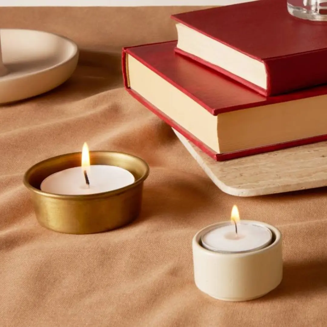 Bolsius Theelichten Golden Lights 30 Stuks - Wit/Goud