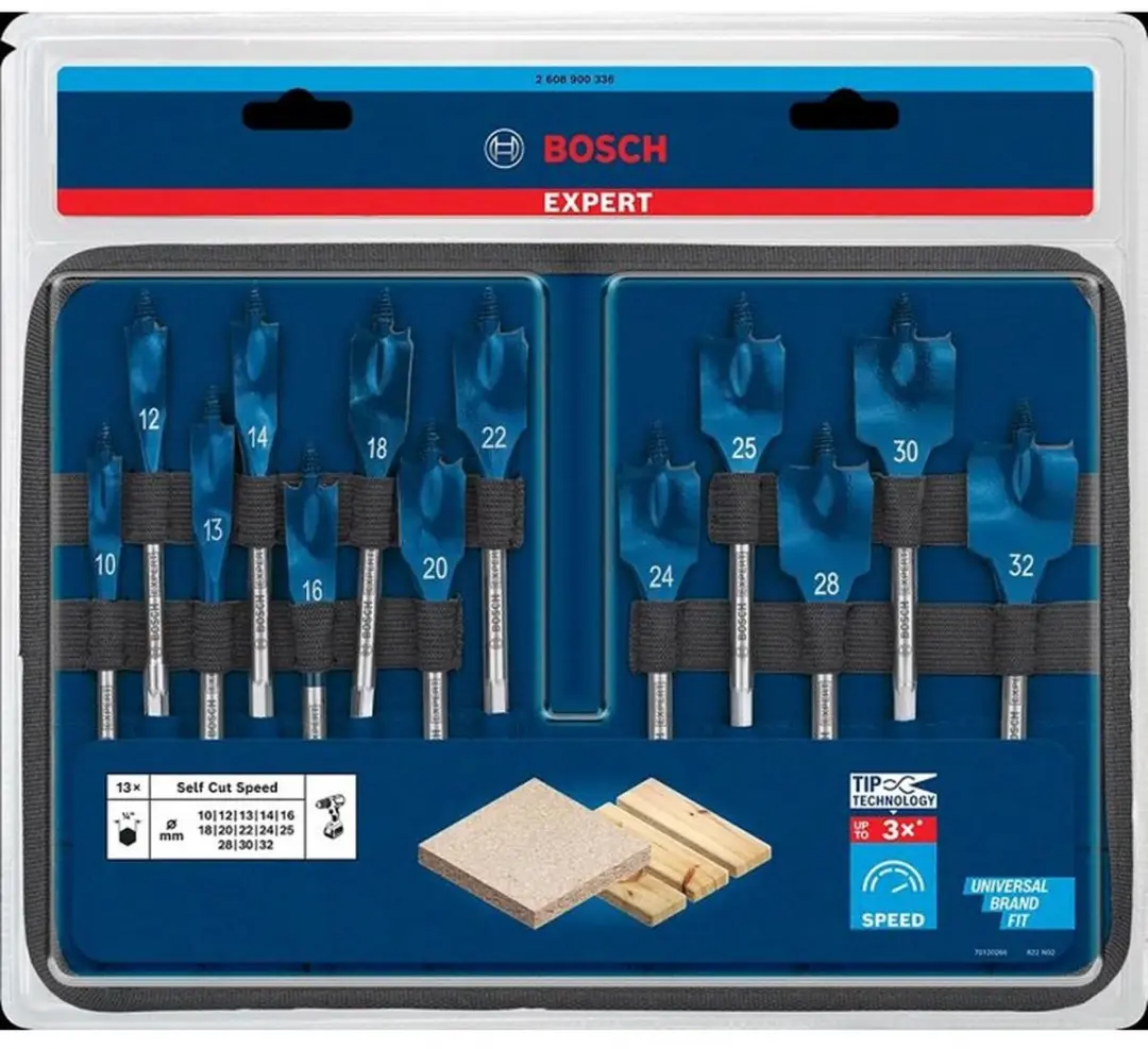 Bosch Professional Expert Hout Platte Bits 13-delig