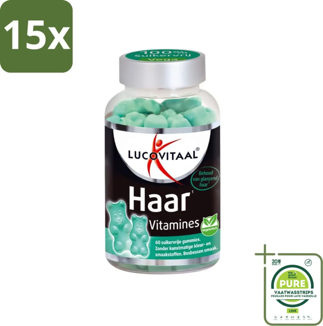 Lucovitaal Haar Vitamines Suikervrij Bosbessen 60 Gummies