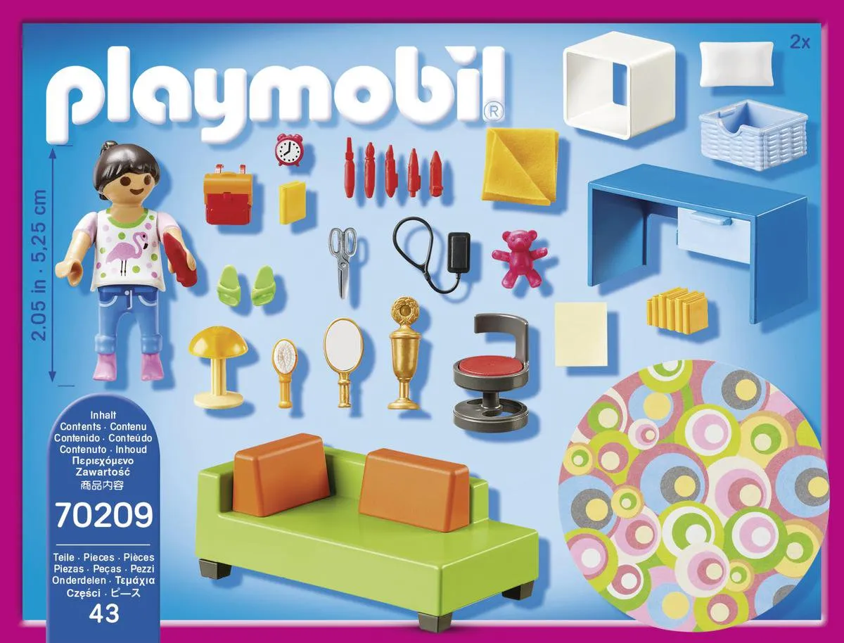 Playmobil Kinderkamer met Bedbank 70209 - Multicolor