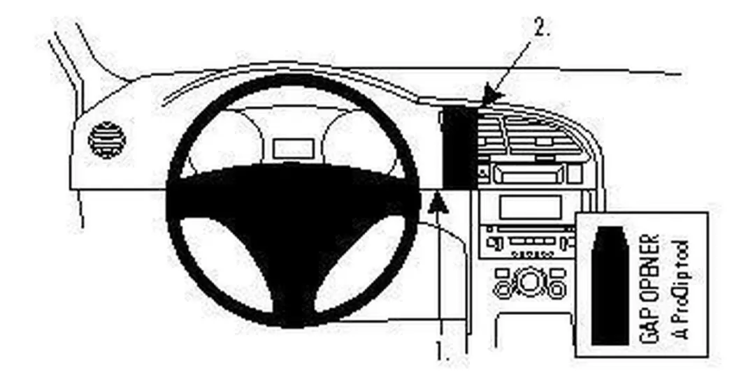 Brodit Proclip Center Mount 854434 - Zwart
