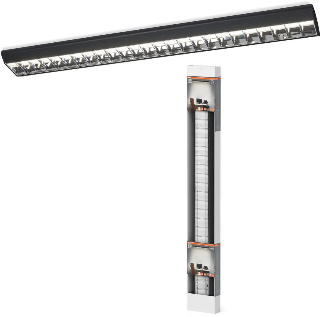 Osram Office Line Grid Curve LED Kantoorlamp 1,2m - 4000lm - Zwart - afbeelding 2 van 5