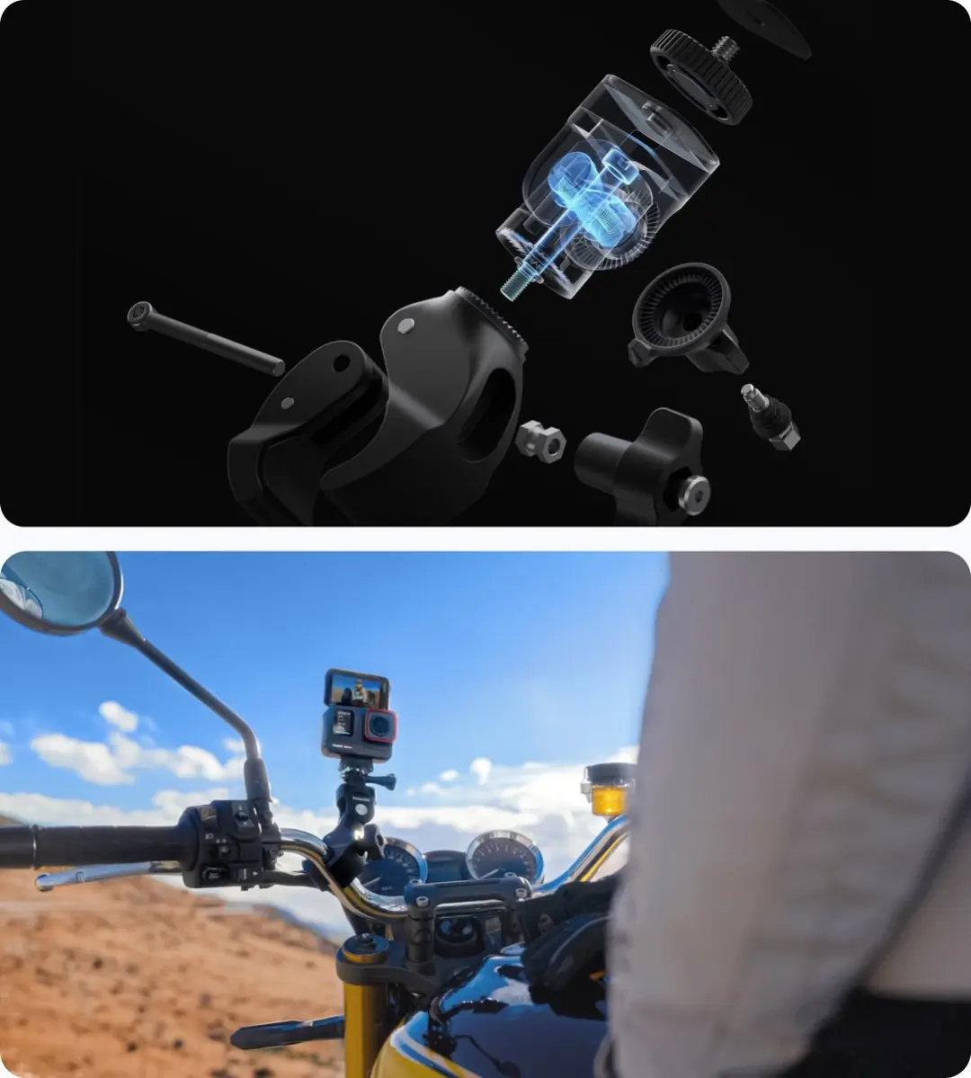 Insta360 Heavy Duty Clamp - Fiets/Frame/Motor - Zwart