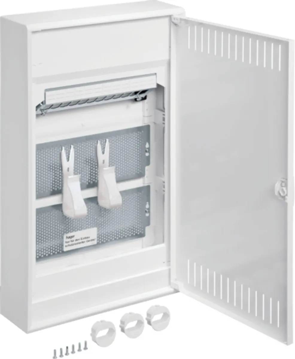 Hager VA36NW Multimediaverdeelkast 3 Stopcontacten - IP30 - Wit