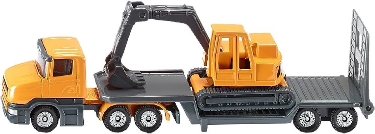 SIKU 1611 Dieplader met Shovel - Geel/Grijs