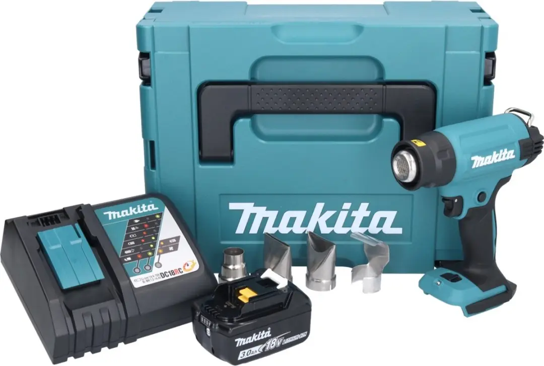 Makita DHG181RF1J Accu-Heteluchtpistool 18V - 150-550°C