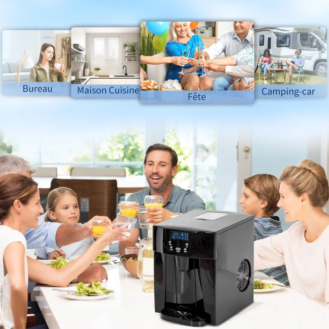 Homcom IJsmachine 1200ml - 90W - Zwart