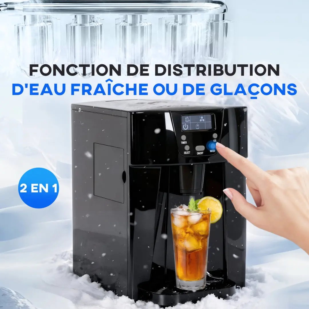 Homcom IJsmachine 1200ml - 90W - Zwart - afbeelding 6 van 6