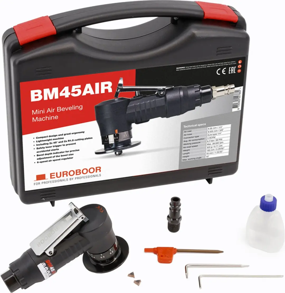Euroboor BM45AIR Laskantenfreesmachine - Staal/RVS/Aluminium