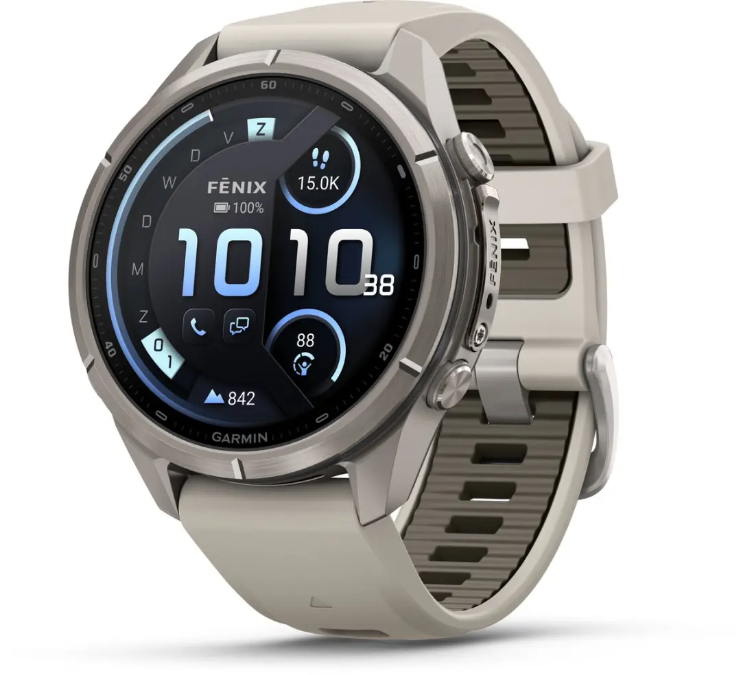 Garmin fēnix 9 Pro InReach/LTE GPS Smartwatch 43mm - Titanium Grijs