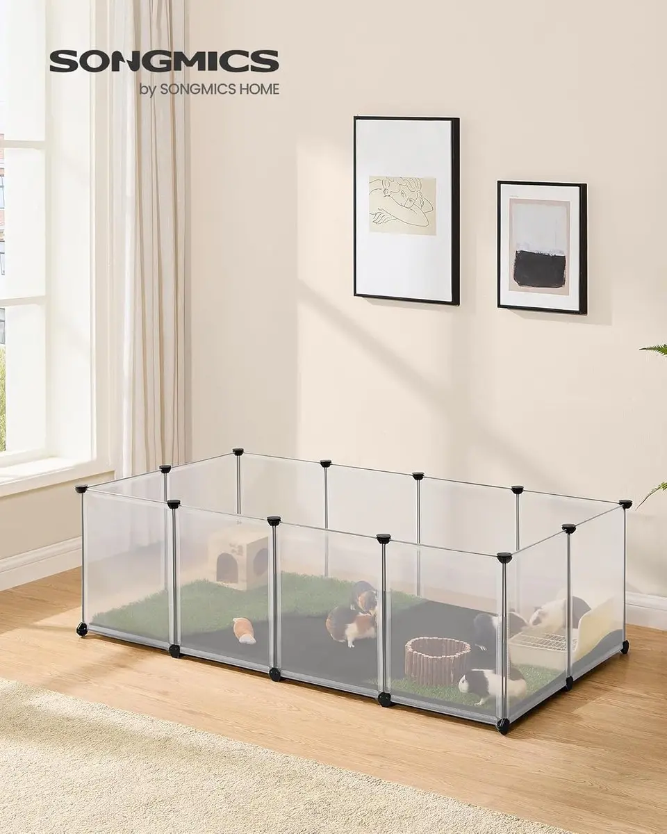 Songmics Kleindierenverblijf LPC009W01 - 125x63x42cm Wit
