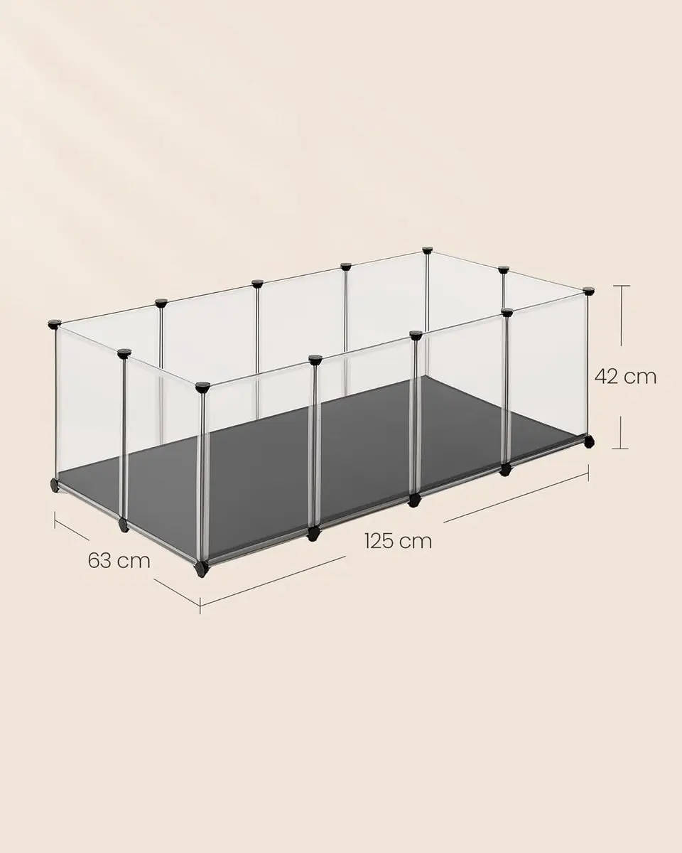Songmics Kleindierenverblijf LPC009W01 - 125x63x42cm Wit