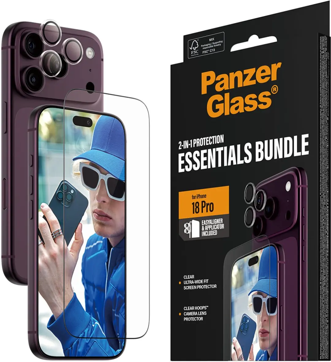 Apple iPhone 15 Pro Max PanzerGlass 2-in-1 Bundle - Transparant