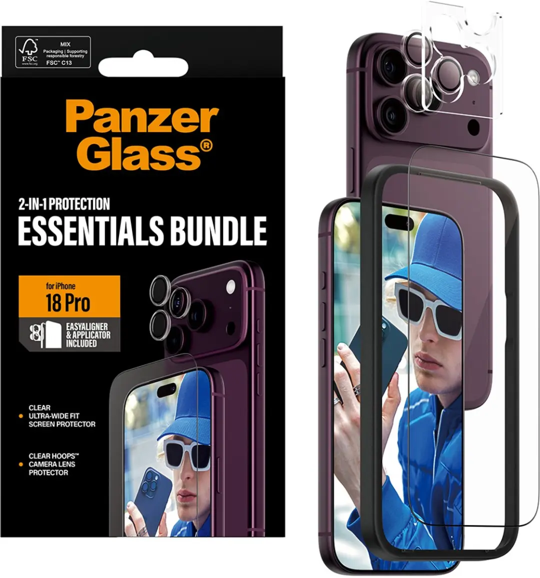 Apple iPhone 15 Pro Max PanzerGlass 2-in-1 Bundle - Transparant