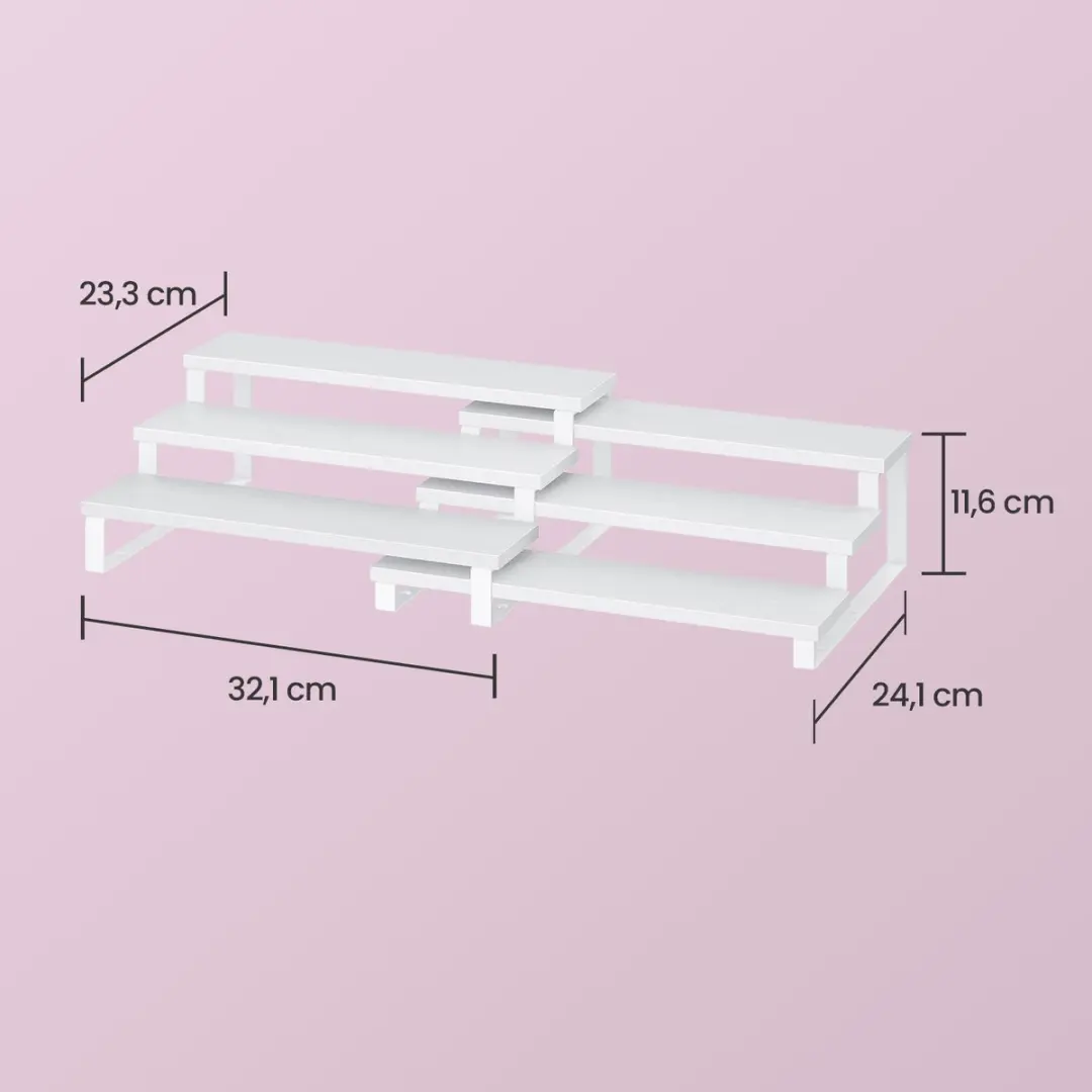 Songmics Kruidenrek 2-delig KCS116W01 - 3 Lagen - Sneeuwwit