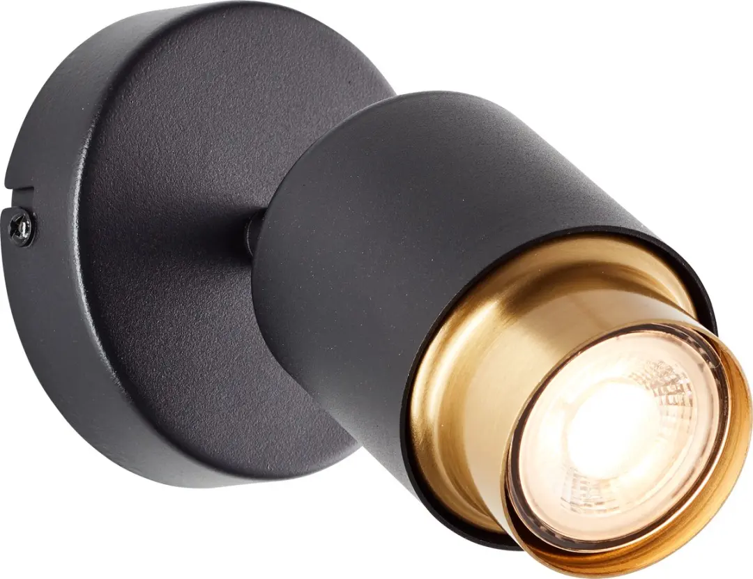 Brilliant Covelo Plafondspot GU10 5W - Zwart/Goud