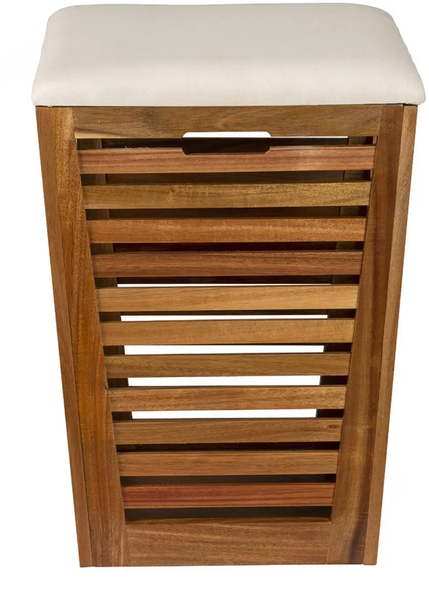Wenko Fondi Wasmand met Zitting 56cm - Bruin/Beige