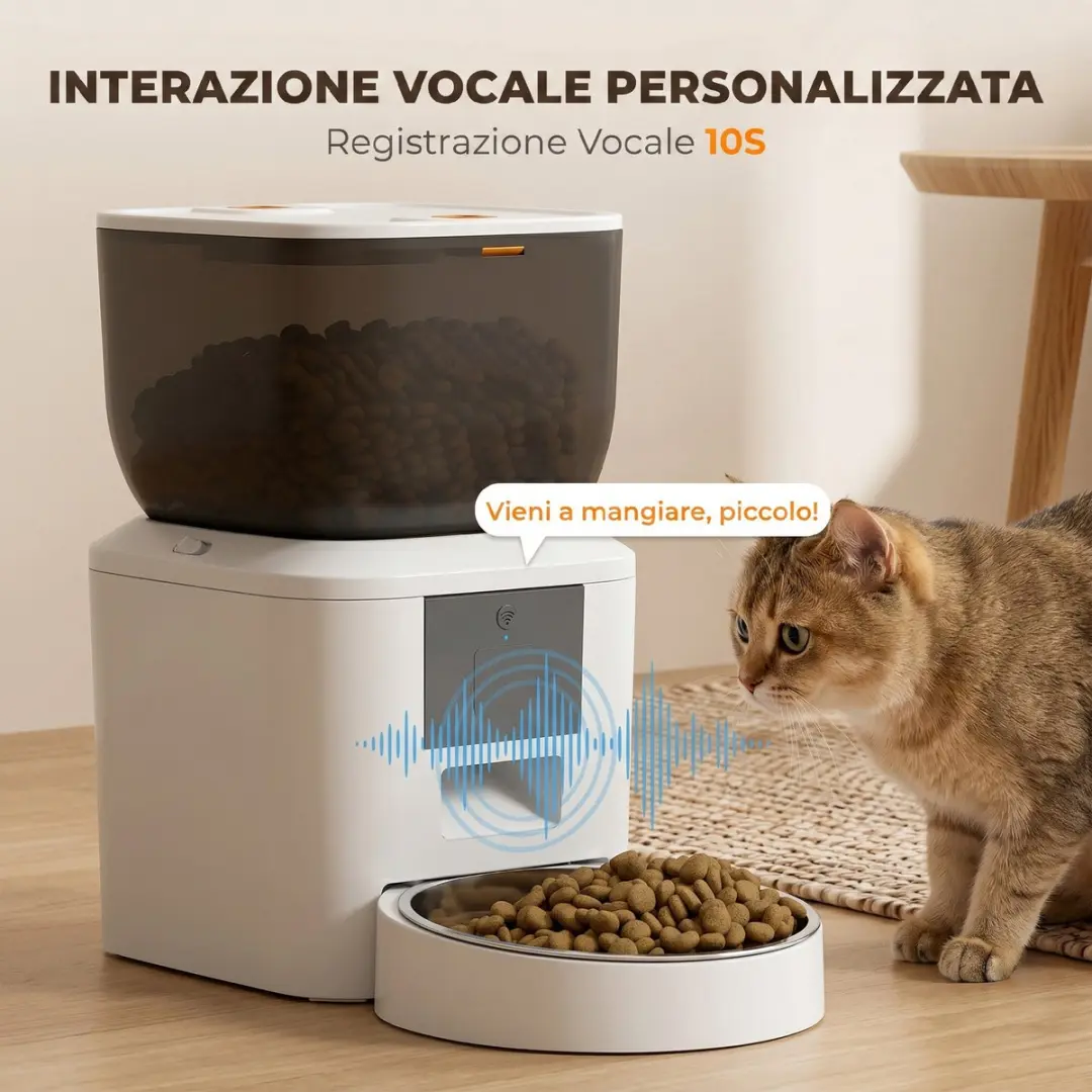 ECTEATOY Automatische Voerbak met Camera 4L - WiFi 2.4G Wit