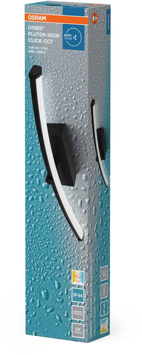 Osram Orbis Pluton 50cm 12W Click CCT IP44 Black - 750lm - afbeelding 3 van 5