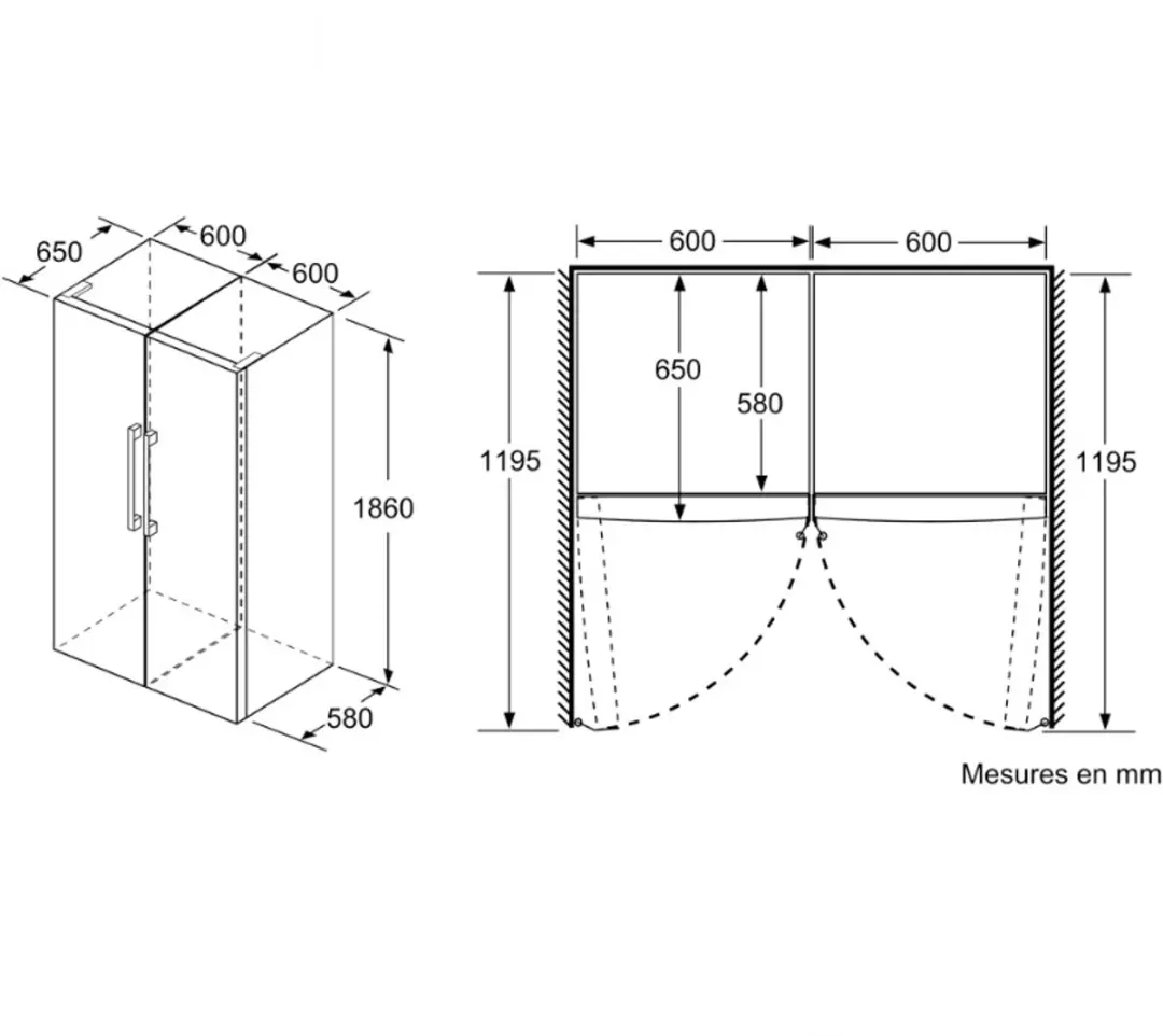Bosch Serie 4 KSV36VLDP Koelkast 346L - Roestvrijstaal