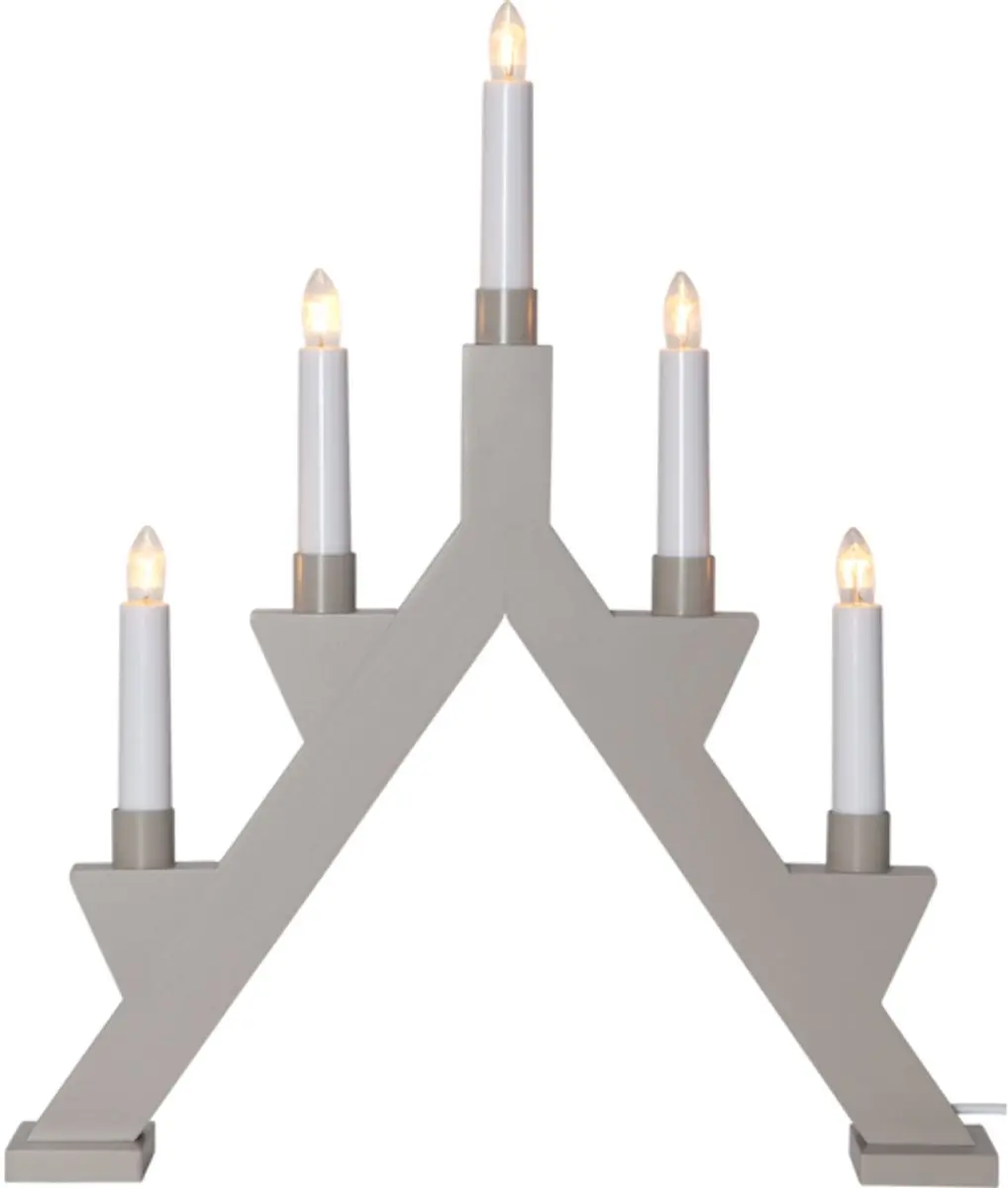Star Trading Kerstkandelaar Rood 5 Lichtpunten - afbeelding 3 van 6