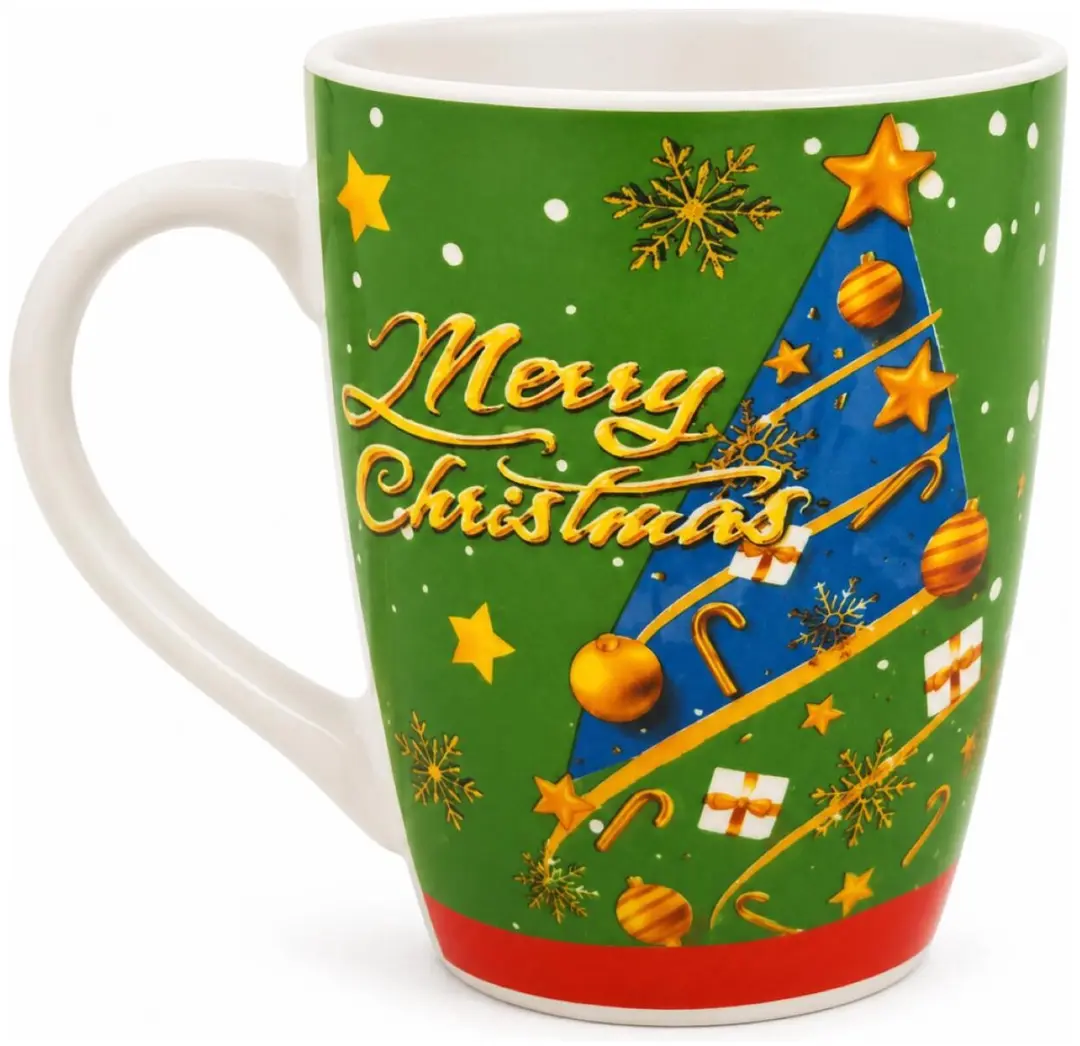 Excellent Houseware Kerst Mok - 6 Stuks - 350ml - Multi