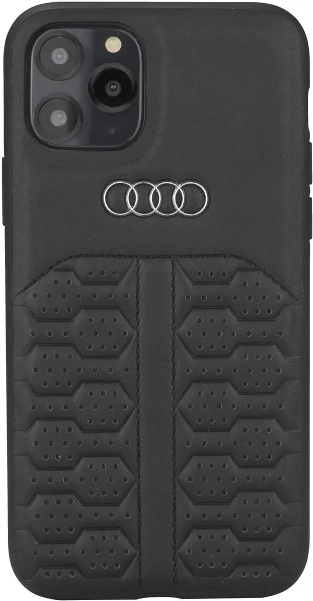 Audi A6 iPhone 12 Mini Hoesje - Zwart Leder - 8719273158401