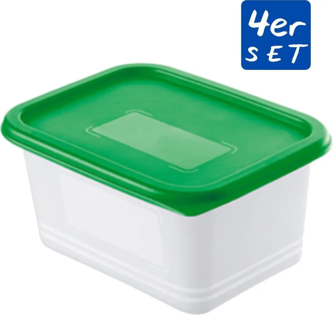 Rotho Domino Diepvriesdozen 4x0.75L - 8-delig - Wit