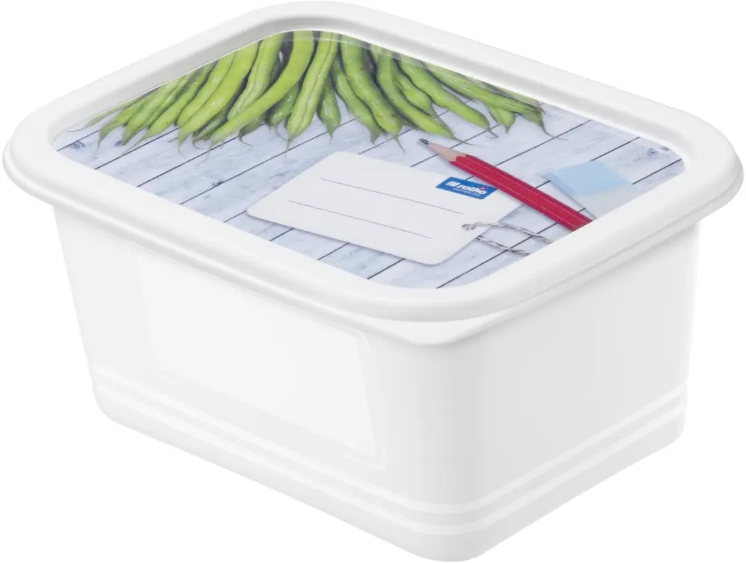 Rotho Domino Diepvriesdozen 4x0.75L - 8-delig - Wit