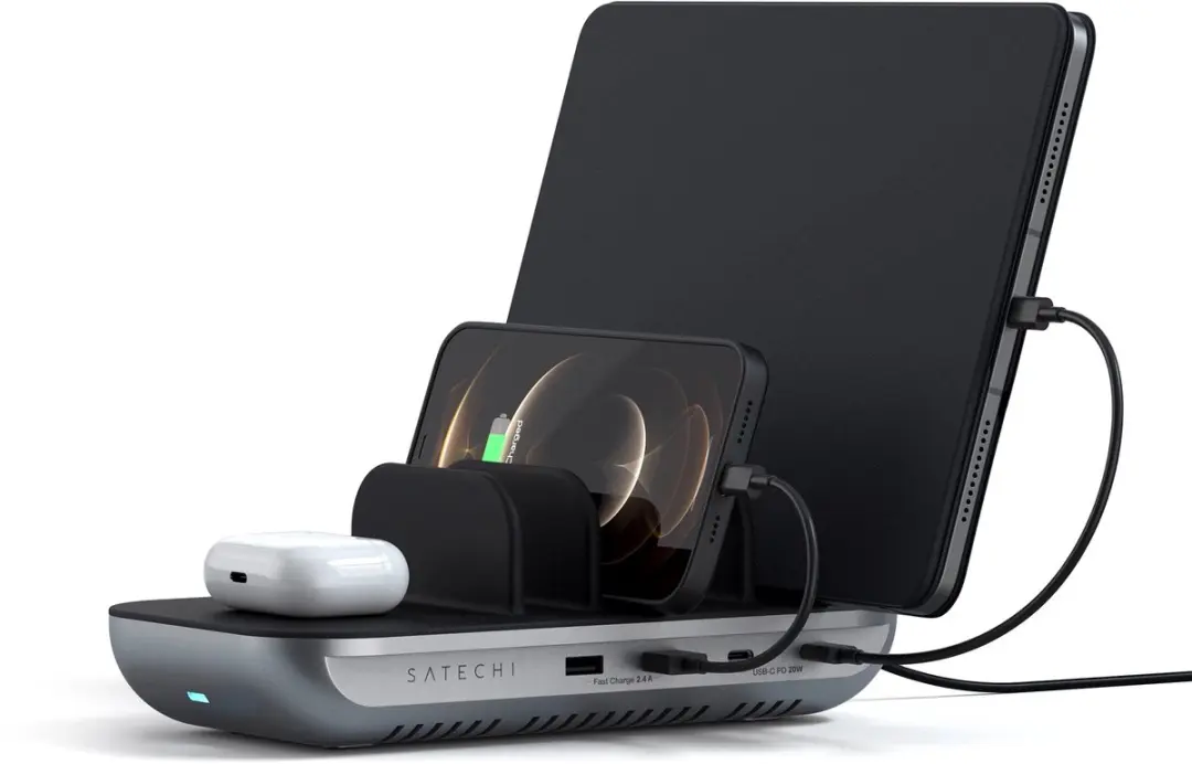 Satechi Dock5 ST-WCS5PM-EU Laadstation - 5 Poorten - Grijs - afbeelding 6 van 6