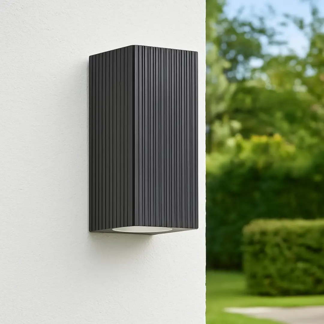 Brilliant Jelani Buiten Wandlamp GU10 2x10W - Zwart