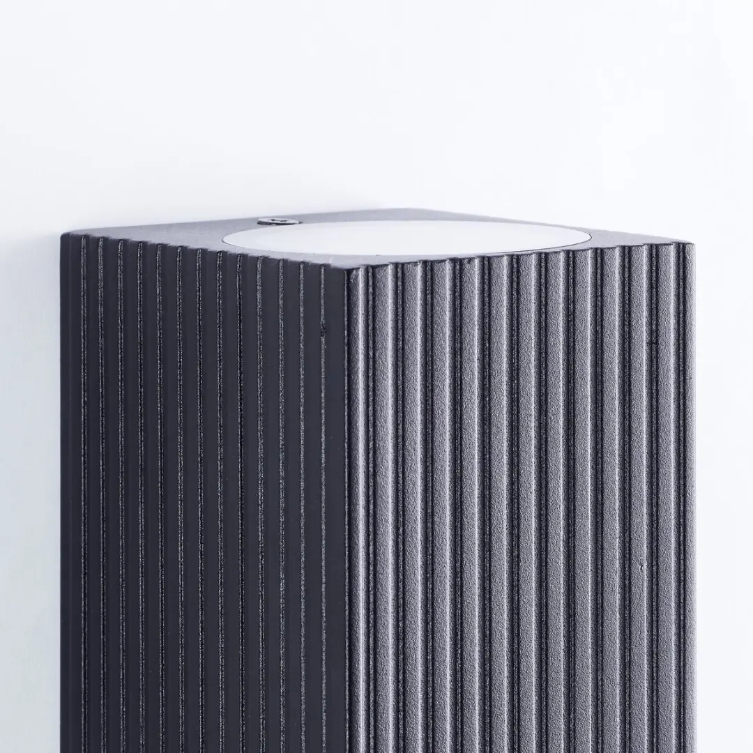Brilliant Jelani Buiten Wandlamp GU10 2x10W - Zwart
