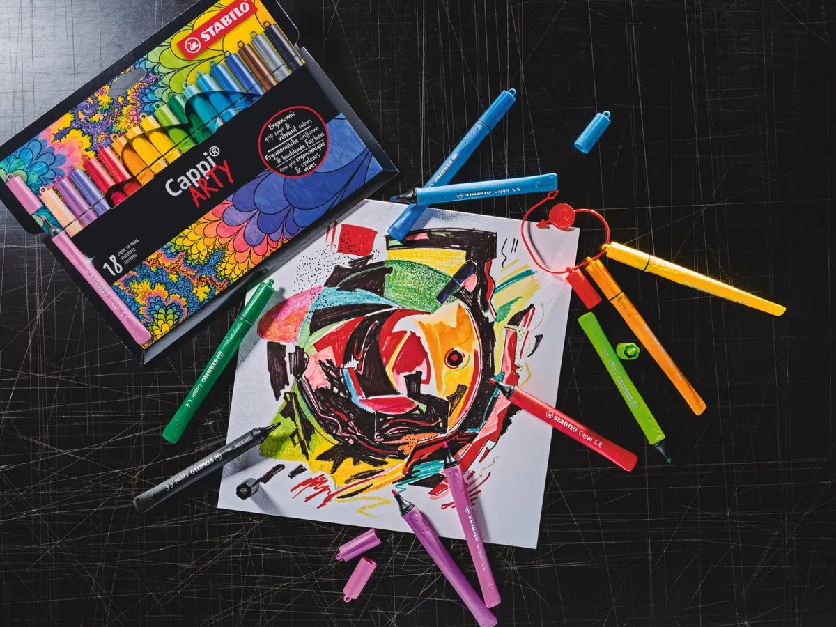STABILO Cappi ARTY Viltstiftset 18 Kleuren - Multicolor - afbeelding 6 van 6