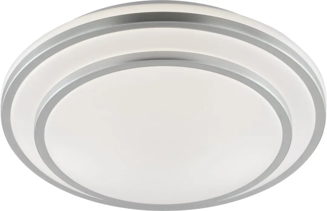 Brilliant Luciano Plafondlamp 6W - Ø29.5cm - Zilver/Wit