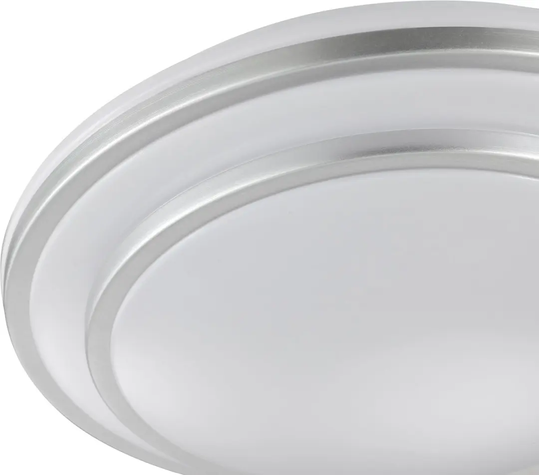 Brilliant Luciano Plafondlamp 6W - Ø29.5cm - Zilver/Wit