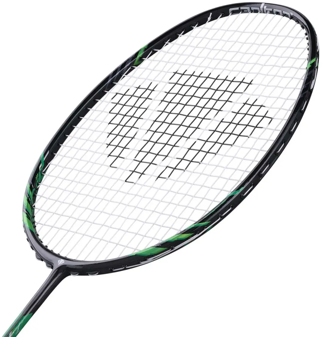 Dunlop Carlton GP-X 78 Badmintonracket - Zwart/ Groen - afbeelding 2 van 5