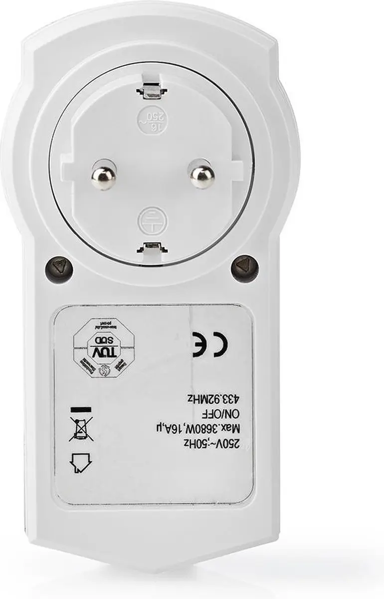 Nedis RF-stekker Mesh 433MHz 3680W Wit