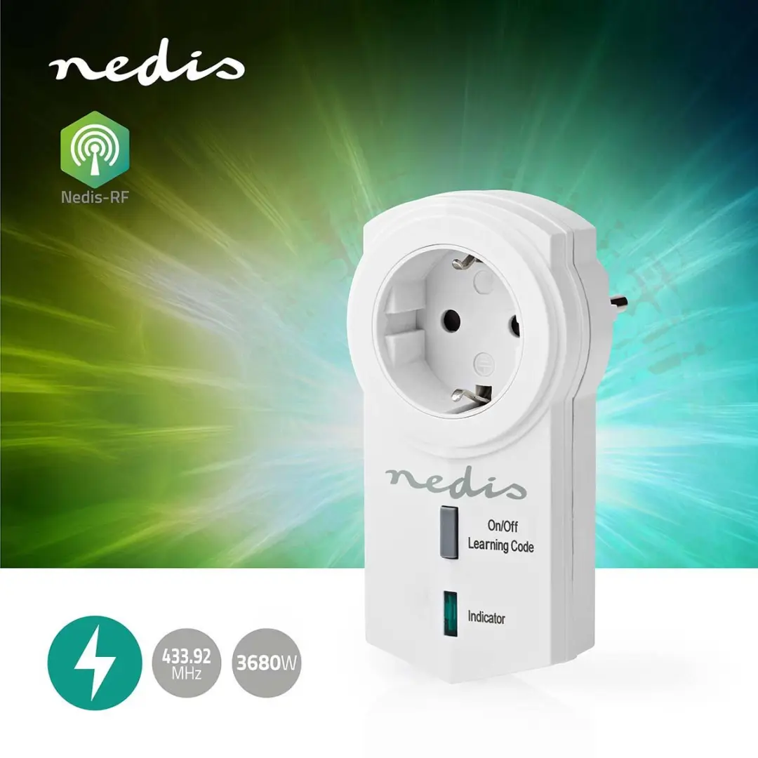 Nedis RF-stekker Mesh 433MHz 3680W Wit