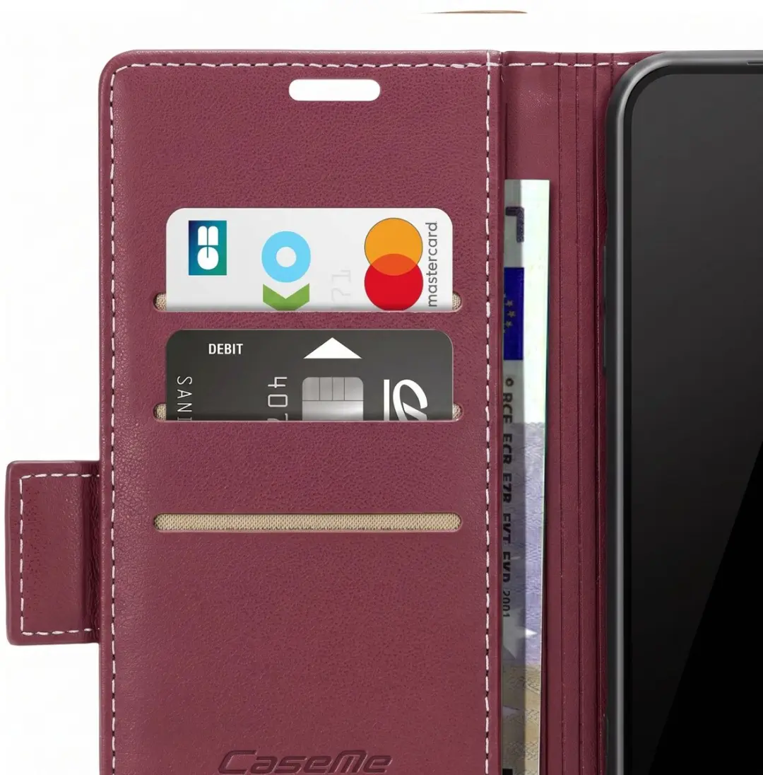 Caseme Wallet Hoesje Bordeaux FOLIO-CASEM-RD-PX10A
