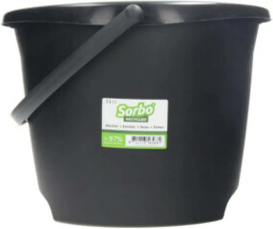 Sorbo Emmer Ovaal Recycled 13L - Zwart