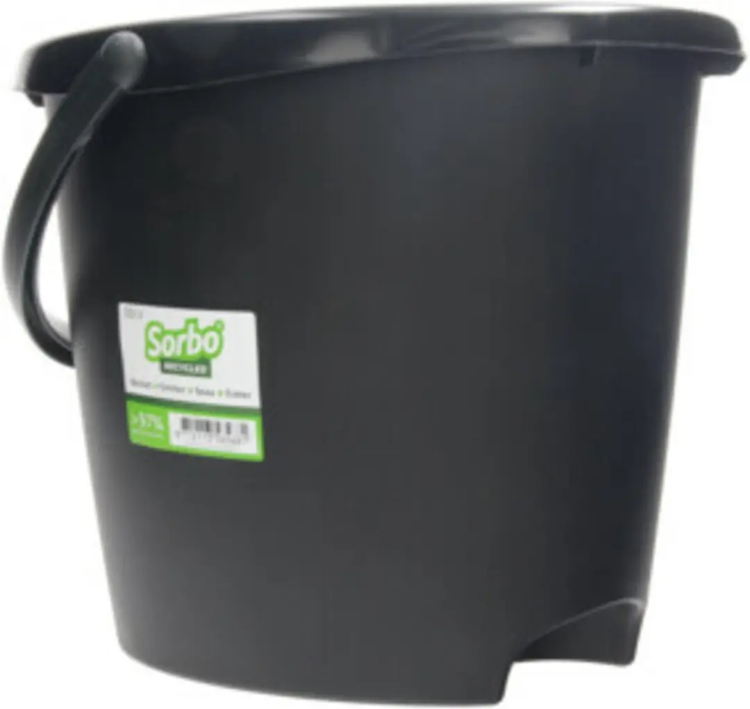 Sorbo Emmer Ovaal Recycled 13L - Zwart