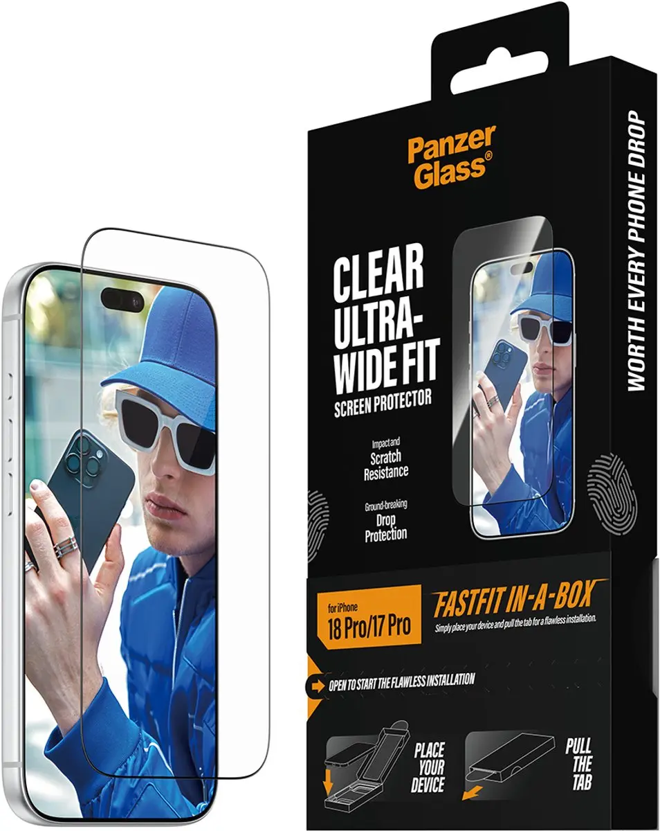 PanzerGlass Ultra Wide Fit iPhone 17 Pro Max Screenprotector