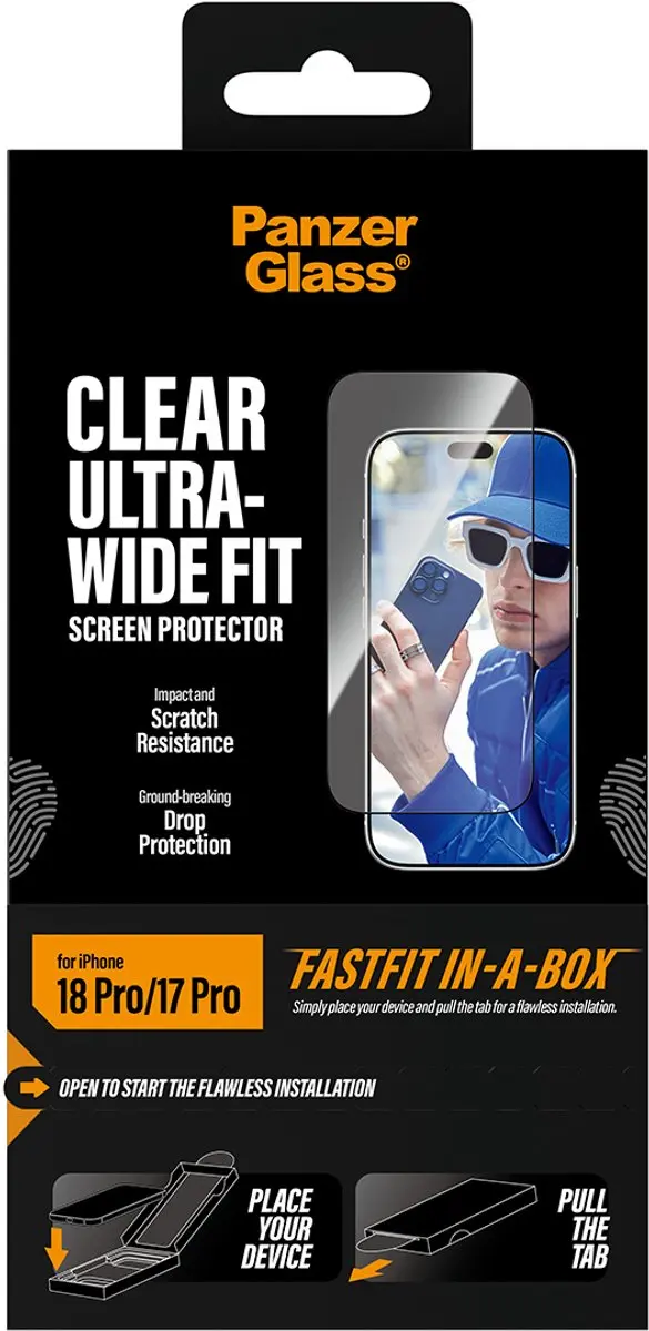 PanzerGlass Ultra Wide Fit iPhone 17 Pro Max Screenprotector