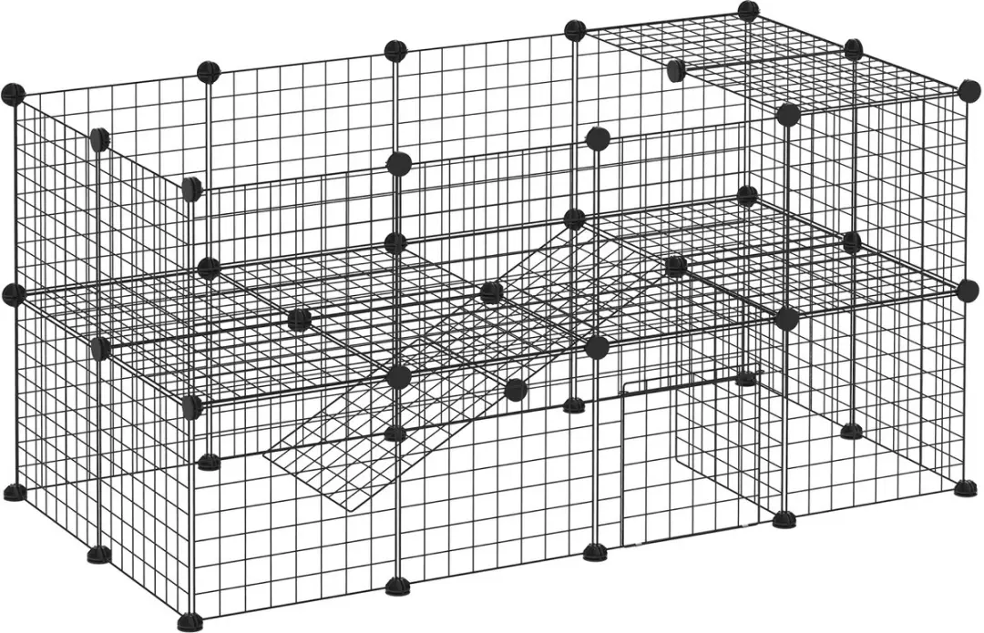Pawhut Welpenloopstall DIY 146x73x73cm