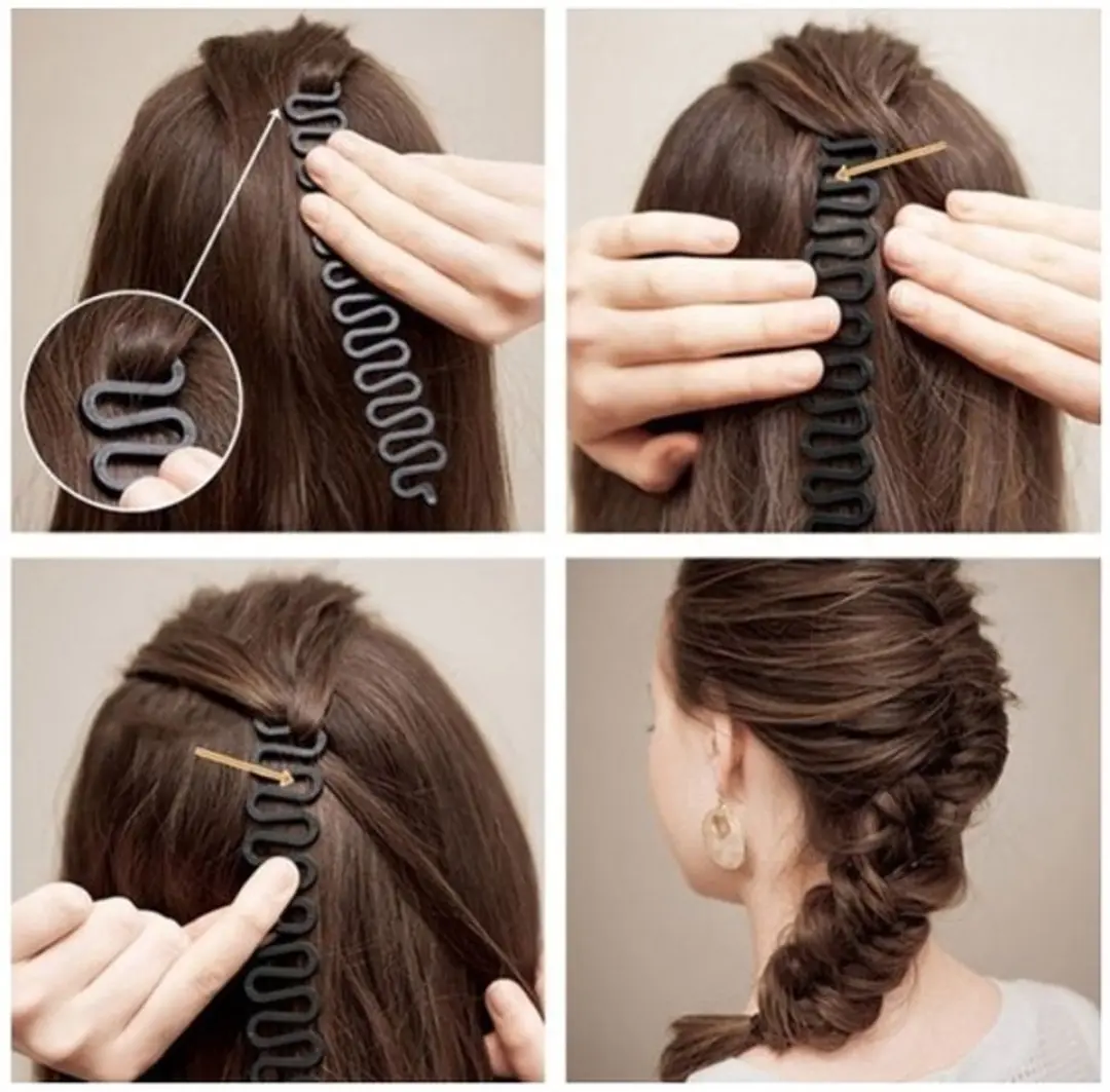 Haarsoires Styling Tool Braiding 20cm - Zwart