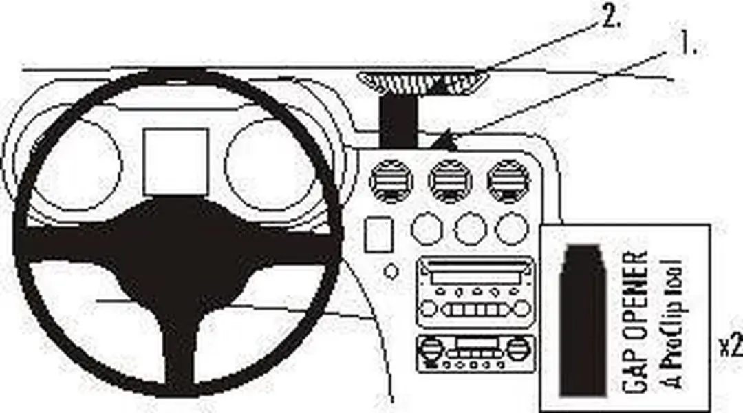 Brodit ProClip Center Mount Houder - Alfa Romeo 159/Brera/Spider/GTV - Zwart