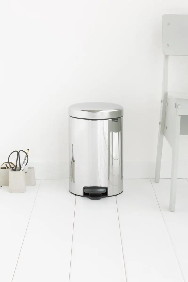 Brabantia Pedaalemmer NewIcon 12L - Metalen binnenemmer - Chroom
