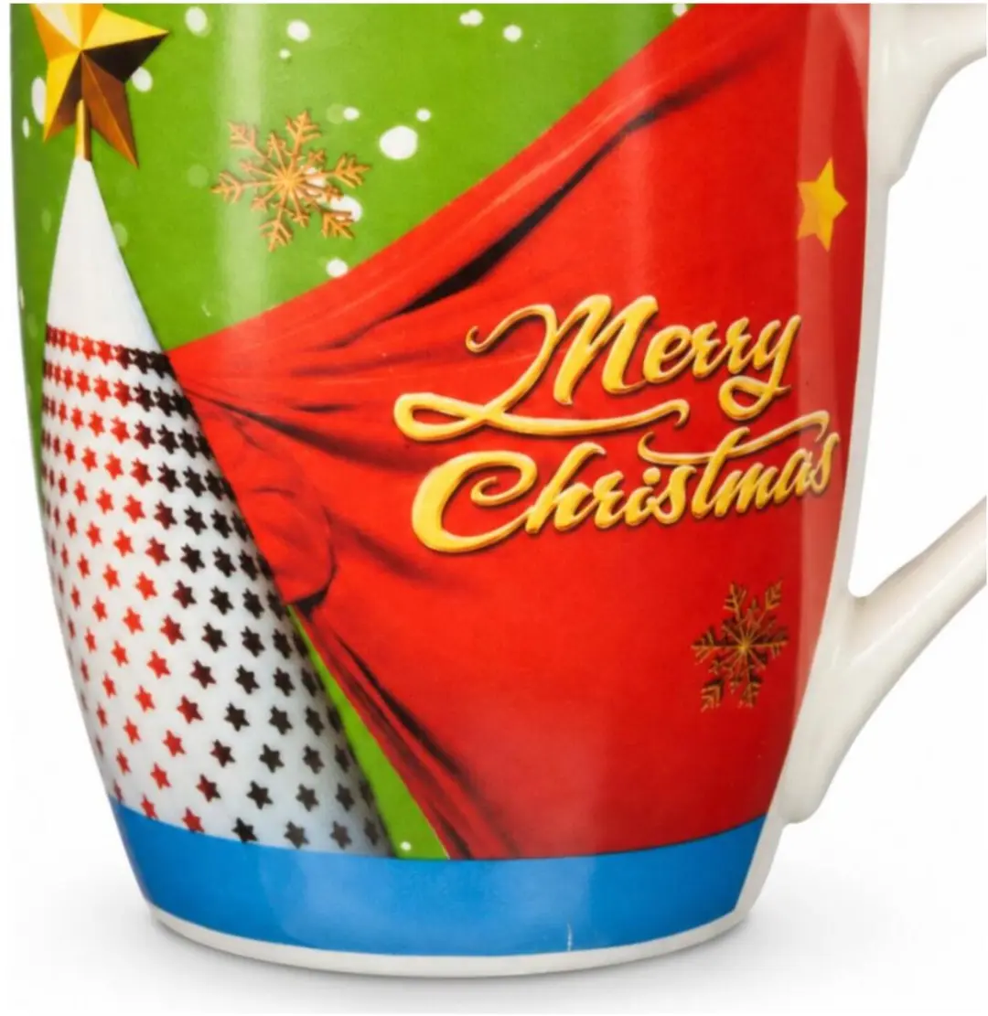 Excellent Houseware Kerst Mok Merry Christmas - 350ml - Keramiek - Multi