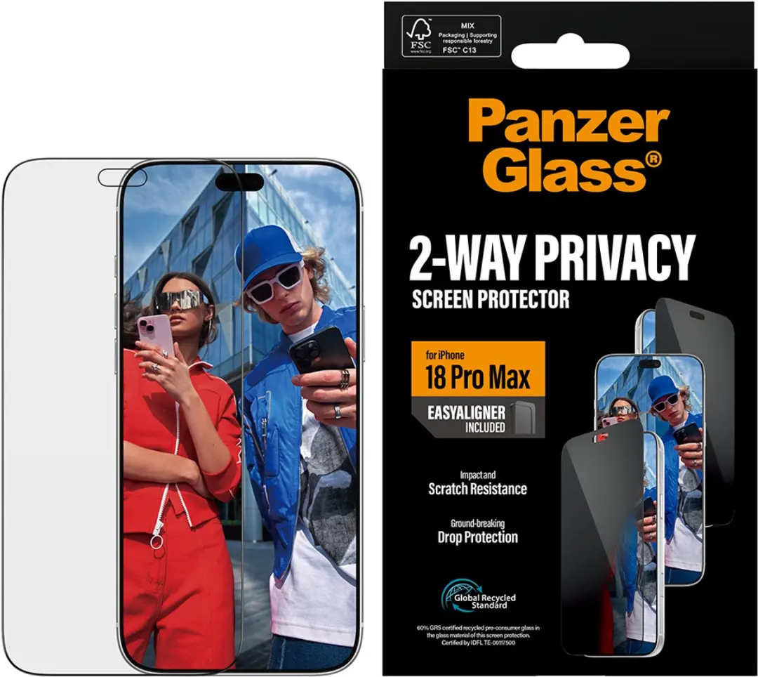 PanzerGlass Privacy Ultra Wide iPhone 15 Pro Max Screenprotector