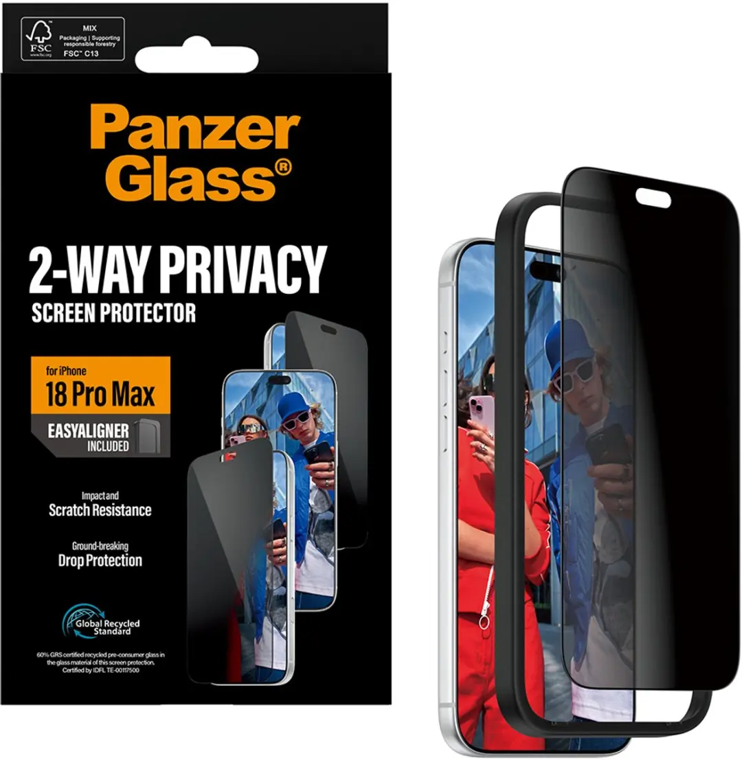 PanzerGlass Privacy Ultra Wide iPhone 15 Pro Max Screenprotector